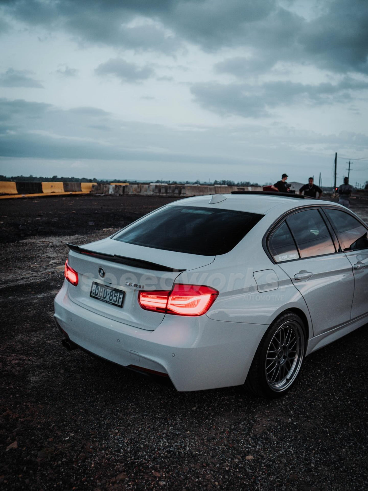 BMW 3 Series Sedan (F30) on SpeedWorks SW02 19x8.5 +30 Hyper Black & Machine Lip alloy wheels, customer photo 6 of 8