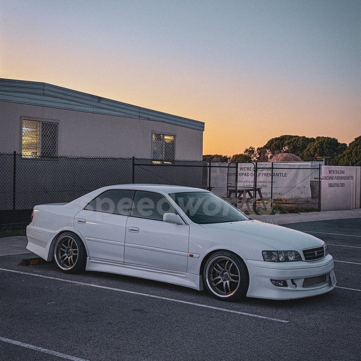Toyota Chaser (JZX100) on SpeedWorks SW12 18x9.5 +22 Hyper Black & Machine Lip alloy wheels, customer photo 2 of 2