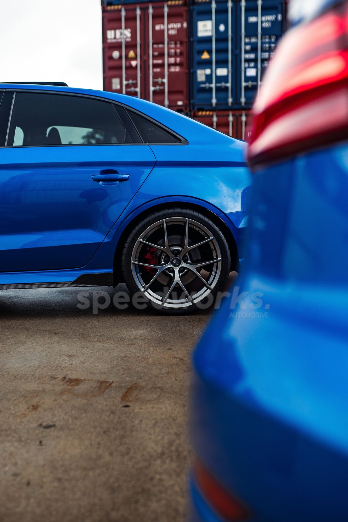 Audi RS3 Sedan (8V) on SpeedWorks SW16 19x8.5 +40 Hyper Black alloy wheels, customer photo 11 of 14