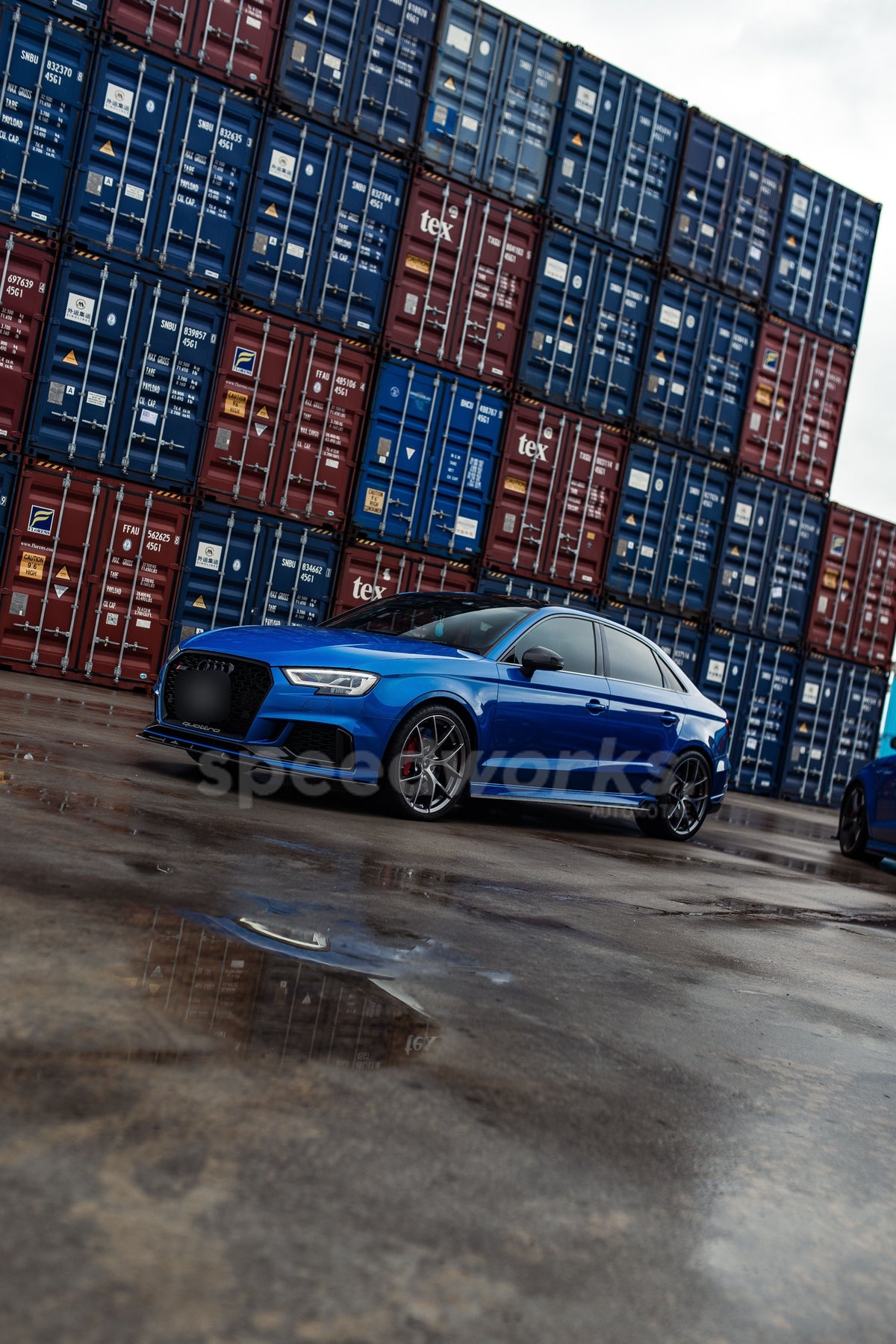 Audi RS3 Sedan (8V) on SpeedWorks SW16 19x8.5 +40 Hyper Black alloy wheels, customer photo 8 of 14