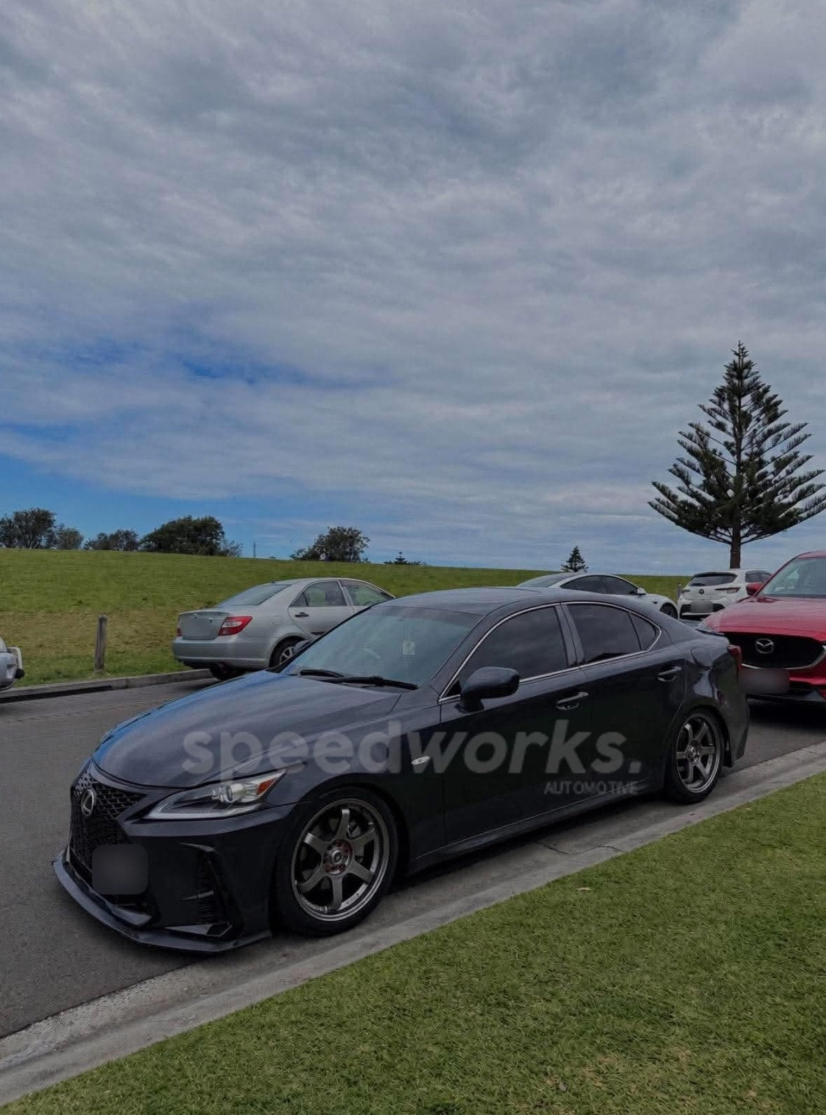 Lexus IS (XE20) on SpeedWorks SW04 18x8 +38 Hyper Black alloy wheels