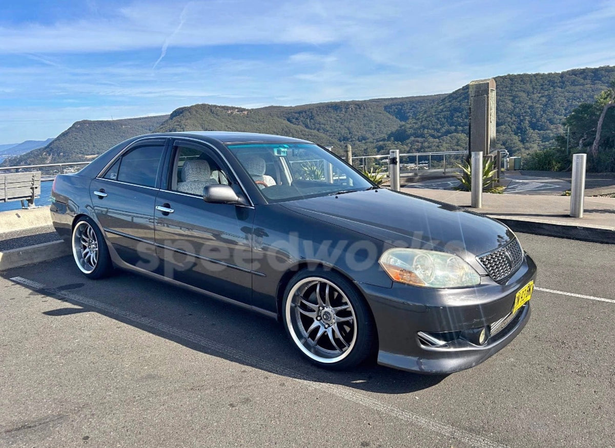 Toyota Mark II (X110) on SpeedWorks SW12 18x9.5 +22 Hyper Black & Machine Lip alloy wheels, customer photo 1 of 4