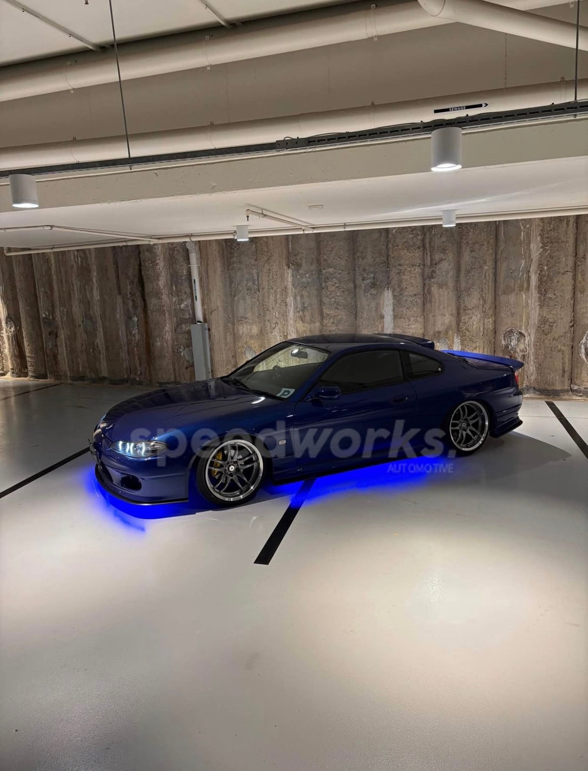 Nissan Silvia (S15) on SpeedWorks SW12 18x9.5 +22 Hyper Black & Machine Lip alloy wheels, customer photo 2 of 3