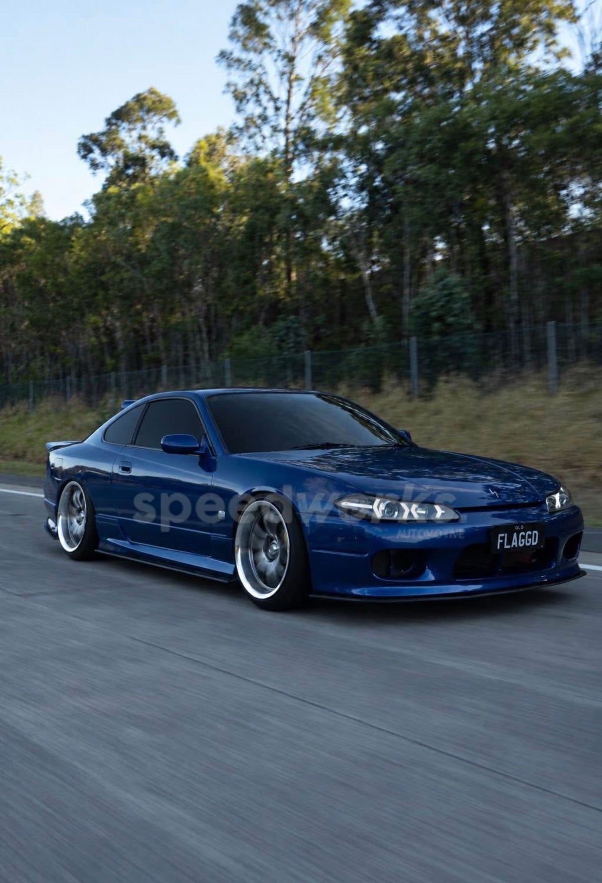 Nissan Silvia (S15) on SpeedWorks SW12 18x9.5 +22 Hyper Black & Machine Lip alloy wheels, customer photo 3 of 3