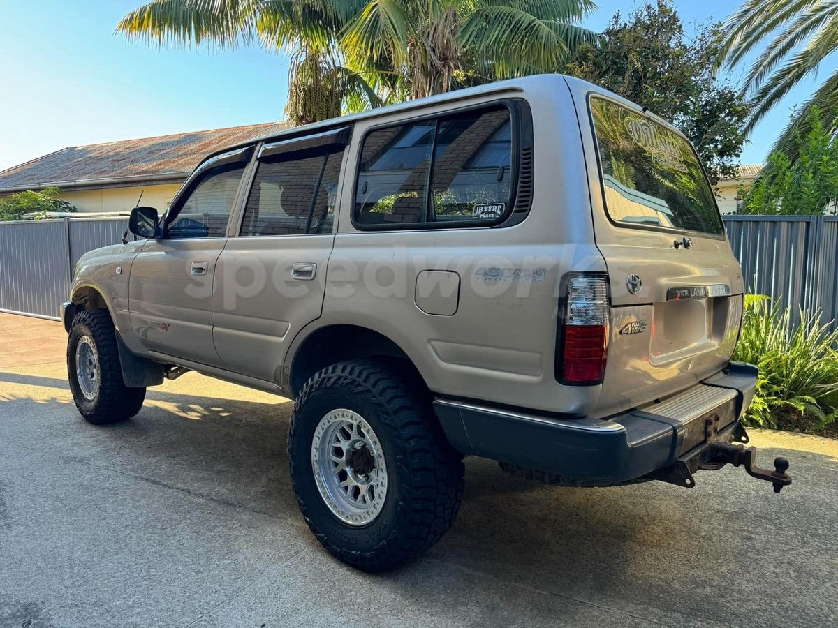 Toyota LandCruiser (80 Series) on SpeedWorks SW21 17x9.0 ±0 Machined Silver 4x4 wheels, customer photo 2 of 2