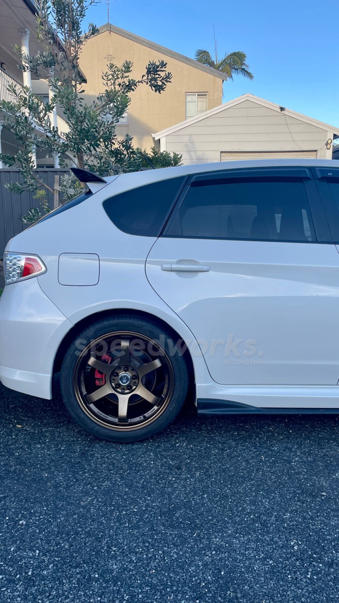 Subaru Impreza WRX Hatch (GH) on SpeedWorks SW04 18x8 +38 Bronze alloy wheels, customer photo 3 of 3