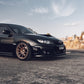 SWF01 forged wheels on a Subaru Impreza WRX, front three-quarter