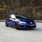 SWF02 forged wheels in Gloss Black on a blue Volkswagen Golf R Mk7, front three-quarter