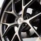 SWF03 forged wheels in Brushed Grey on a black Volkswagen Golf R Mk7.5, spoke and centre cap detail