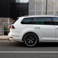 SWF03 forged wheels on a white Volkswagen Golf R Mk7.5 wagon, side profile