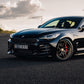 SWF04 forged wheels in Satin Bronze on a black Kia Stinger, front three-quarter