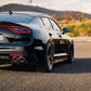 SWF04 forged wheels in Satin Bronze on a black Kia Stinger, rear three-quarter