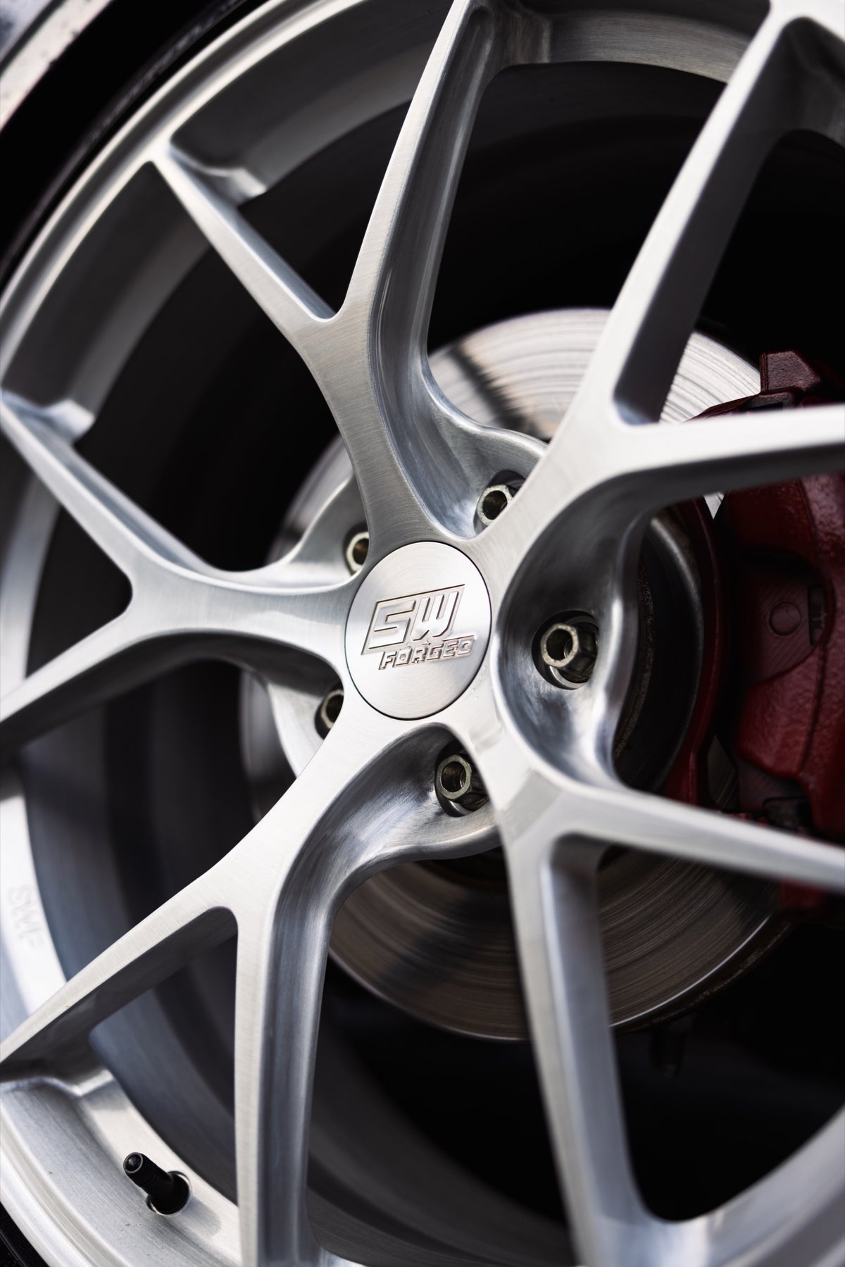 SWF07 forged wheels on an Audi A3 8V, spoke detail