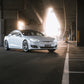SWF07 forged wheels on a Tesla Model S, front three-quarter