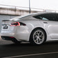 SWF07 forged wheels on a Tesla Model S, rear side view