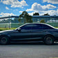 SWF14 forged wheels in Gloss Black on a matte black Mercedes-AMG C63 W205, side profile