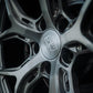 SWF18 forged wheels on a BMW 540i G30, spoke and billet cap detail