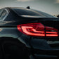 SWF18 forged wheels on a BMW 540i G30, rear wheel and tail light